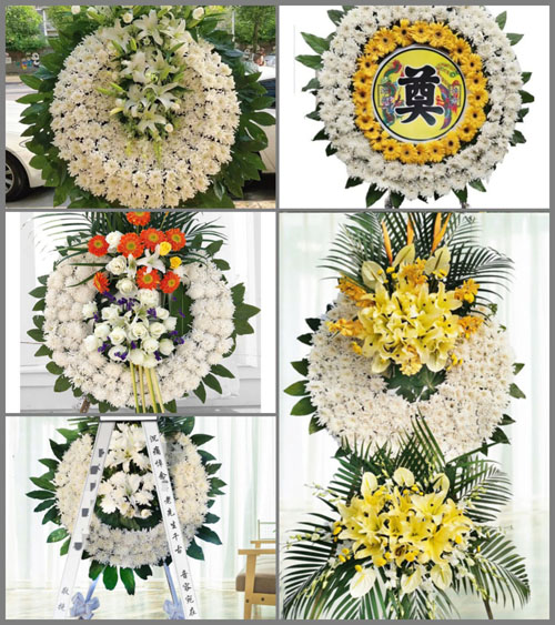 上海崇明区新河镇新光村花圈速递